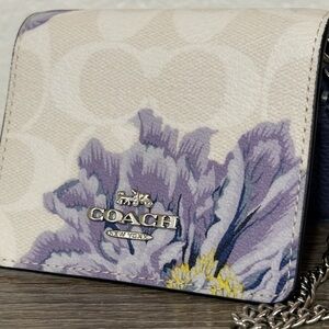 Coach Floral Mini Wallet Crossbody